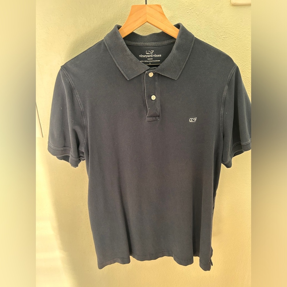 Mens vineyard vines blue polo